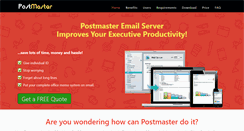 Desktop Screenshot of postmasteremailserver.com